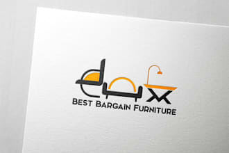 design modern minimalist furniture, interior, and woodworking logo
