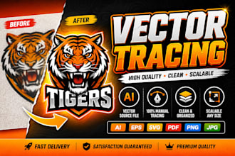manually trace, redraw, and convert jpg png to vector