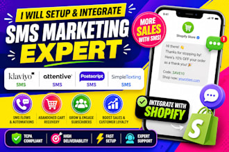 setup klaviyo SMS attentive postscript simpletexting integrate with ecommerce