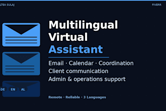 be your multilingual virtual assistant in german, english and albanian