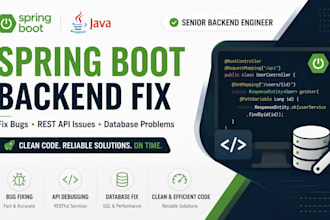 fix spring boot backend bugs and java API issues