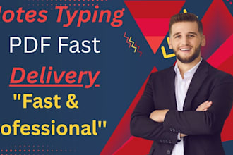 type handwritten notes and convert them to PDF