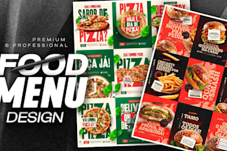 create premium restaurant menu design for print and digital