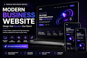 create a modern premium proffesional  website for your landing pages business
