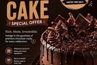 create mouthwatering cake and bakery social media posts