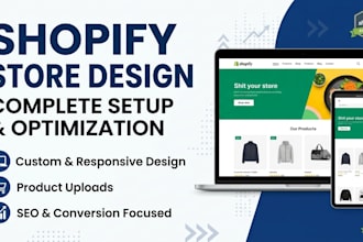 do shopify product listing and shopify store management