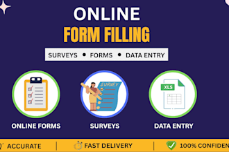 fill online forms, surveys and do data entry tasks