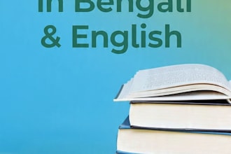 write creative story, article and blog in english and bengali