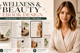 design wellness beauty ebook canva skincare therapy guide pdf layout