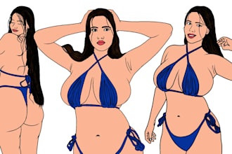 create custom stylised digital artwork and illustration