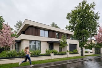 modern suburban house,multi use room,residential building,2dsketch to cgi visual