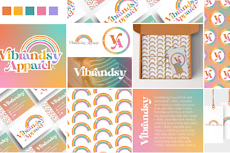 design a modern groovy logo and full branding kit