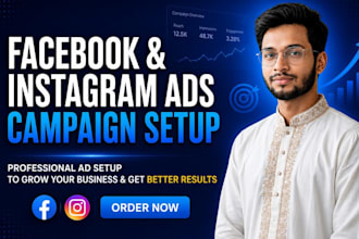 set up facebook ads campaign and instagram ads