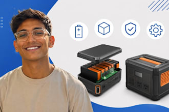 battery pack cad, battery enclosure, power station, solidworks 3d model expert