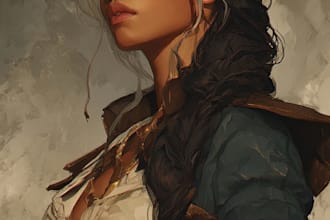 create epic fantasy character concept art and rpg portraits
