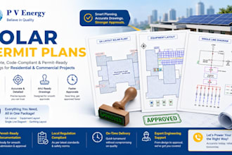 design solar permit plans for residential and commercial