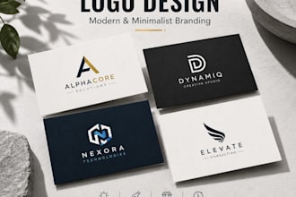 design a professional minimalist logo for your brand