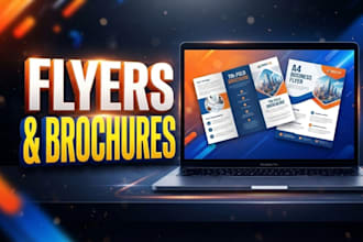 design modern flyers, brochures, and marketing graphics