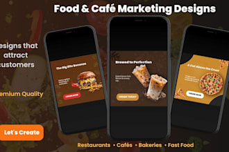 design premium food, coffee and cafe social media posts