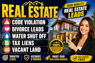 provide code violation divorce leads water shut off list tax liens vacant land
