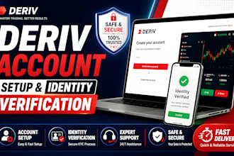 help with deriv account setup and identity verification