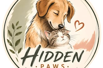 design cute custom pet logo for your pet business and brand