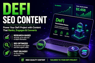 write defi SEO content