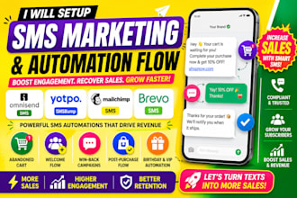 setup omnisend SMS yotpo smsbump mailchimp SMS brevo sms trumpia automation flow