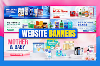design shopify banner, web banner and hero image