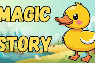 design catchy kids story thumbnails and animated thumbnails