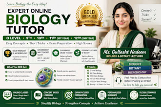 teach o level,9th,10th,11th and 12th biology with easy concepts, tricks,diagram