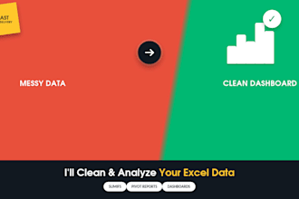 build excel dashboards and clean messy data with formulas