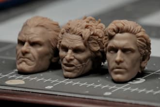 sculpt 3d miniature resin 3d print and hand paint your custom action figure head