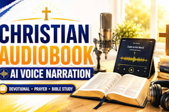 narrate a christian audiobook, christian devotional  with realistic ai narration