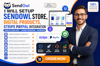 setup sendowl store, digital products, stripe sendowl paypal integration