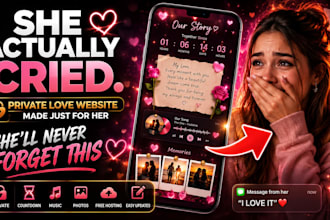 build a romantic surprise website gift for your girlfriend or wife
