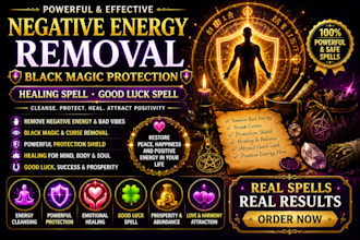 cast negative energy remove black magic protection healing spell good luck spell