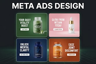 design high converting static ads for meta