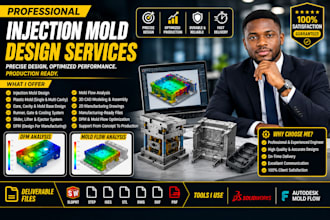 design injection mold, plastic mold mold flow and dfm analysis
