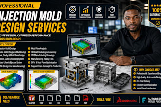 design injection mold, plastic mold mold flow and dfm analysis