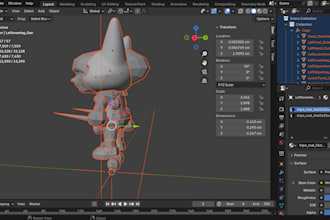 do character rigging, 3d dynamic head in blender