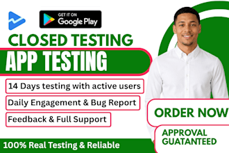 12 app testers, google play testers, 12 testers for mobile app closed testing