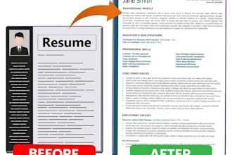 create professional resume desing and cv desing in 2 hours