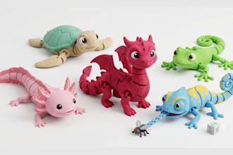 design custom articulated models and flexi toys for 3d printing