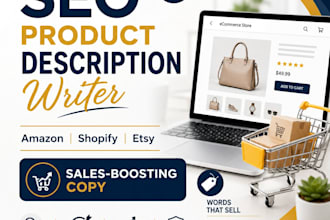 write SEO product descriptions that boost sales for shopify, amazon