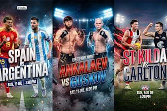 design a custom sports poster or matchday graphic