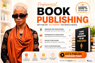 proofread, book formatting, cover design, and amazon KDP book publishing