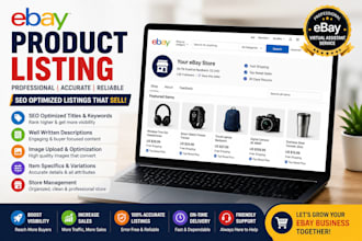 do ebay product listing, product upload, and ebay store management