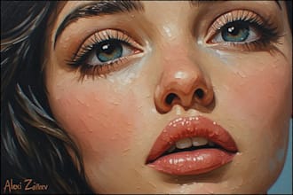 paint custom digital oil painting portrait, oil painting