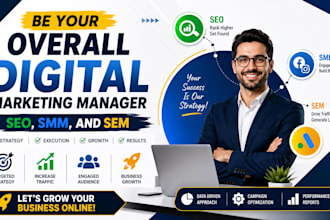 be your overall digital marketing manager, SEO, SMM, and SEM